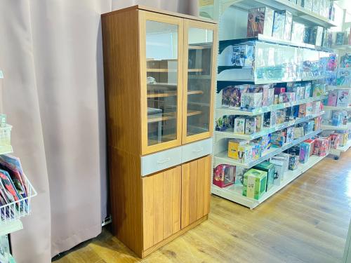 UNICO (ウニコ) 食器棚 ブラウン×シルバー 12 廃盤品 2枚扉 引出② STRADA