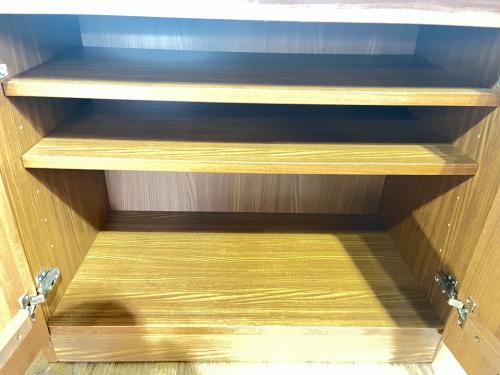 UNICO (ウニコ) 食器棚 ブラウン×シルバー 12 廃盤品 2枚扉 引出② STRADA