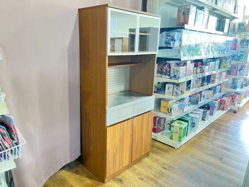 UNICO (ウニコ) レンジボード ブラウン×シルバー 12 廃盤品 2枚扉 STRADA