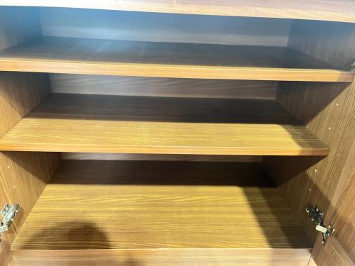 UNICO (ウニコ) レンジボード ブラウン×シルバー 12 廃盤品 2枚扉 STRADA