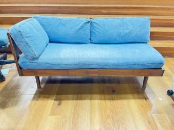 UNICO (ウニコ) 2人掛けソファー インディゴ×ナチュラル SWELLA