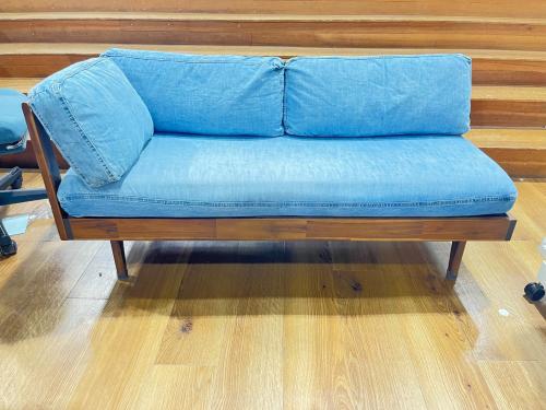 UNICO (ウニコ) 2人掛けソファー インディゴ×ナチュラル SWELLA