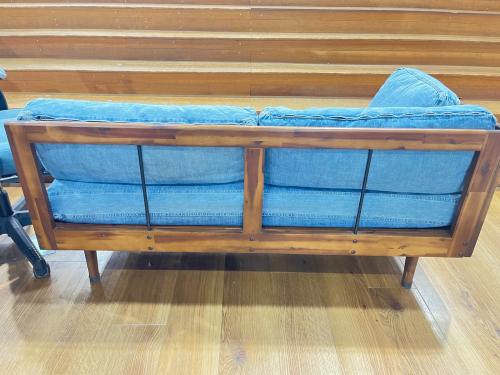 UNICO (ウニコ) 2人掛けソファー インディゴ×ナチュラル SWELLA