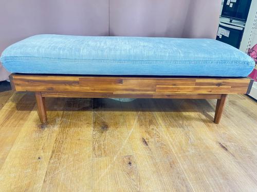 UNICO (ウニコ) ベンチ インディゴ×ナチュラル ファブリック SWELLA