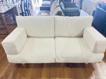 無印良品 (ムジルシリョウヒン) 2.5人掛けソファー アイボリー×ナチュラル 51