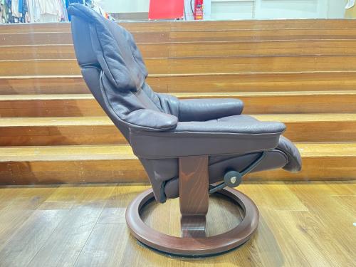 Ekornes (エコーネス) リクライニングソファー ブラウン 54 オットマン付 ストレスレス レノ クラシック