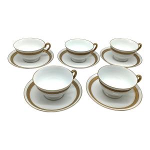 大倉陶園 (オオクラトウエン) カップ&ソーサー 片葉金蝕 5Pセット