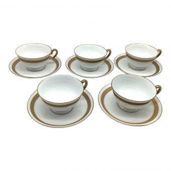 大倉陶園 (オオクラトウエン) カップ&ソーサー 片葉金蝕 5Pセット