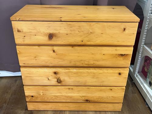 無印良品 (ムジルシリョウヒン) チェスト ナチュラル 4段 パイン材チェスト・4段ワイド