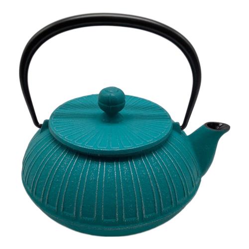 岩鋳　急須  南部鉄器カラーポット	ENCHAN-THE JAPON KIKU　No.5 ターコイズ 650ml