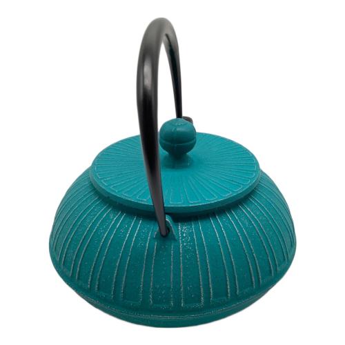 岩鋳　急須  南部鉄器カラーポット	ENCHAN-THE JAPON KIKU　No.5 ターコイズ 650ml
