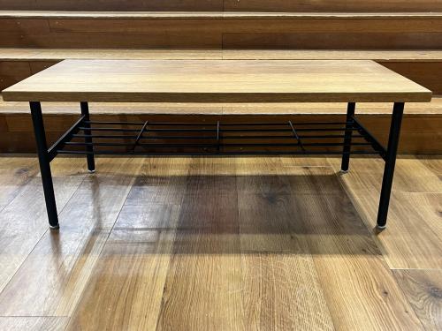 niko and (ニコアンド) ローテーブル ブラウン×ブラック インダストリアル調 木製×アイアン