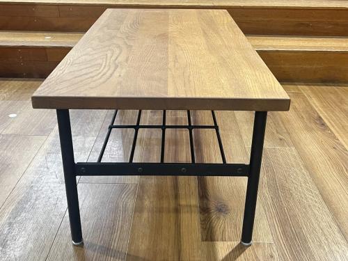 niko and (ニコアンド) ローテーブル ブラウン×ブラック インダストリアル調 木製×アイアン