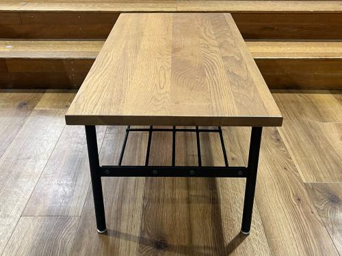 niko and (ニコアンド) ローテーブル ブラウン×ブラック インダストリアル調 木製×アイアン