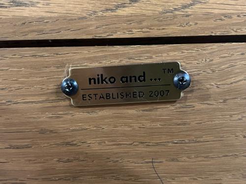 niko and (ニコアンド) ローテーブル ブラウン×ブラック インダストリアル調 木製×アイアン