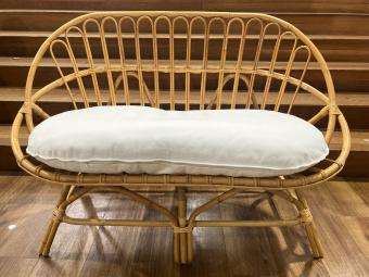 UNICO (ウニコ) 2人掛けソファー ナチュラル×ホワイト 219 CAGE