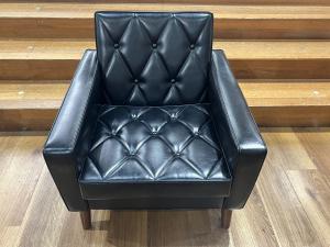 カリモク60 (カリモクロクマル) ロビーチェア スタンダードブラック U36210BD 合皮 1シーター