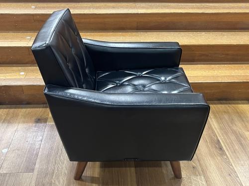 カリモク60 (カリモクロクマル) ロビーチェア スタンダードブラック U36210BD 合皮 1シーター