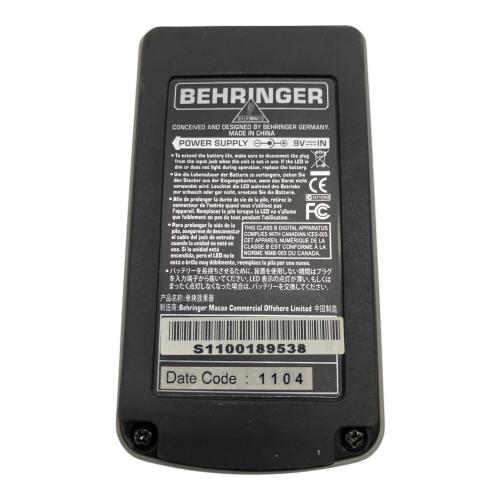 BEHRINGER (ベリンガー) ギターエフェクター スーパーオクターバー SO400 動作確認済み