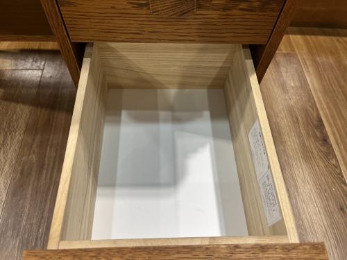 UNICO (ウニコ) デスク ライトブラウン 176 引き出し付 KURT