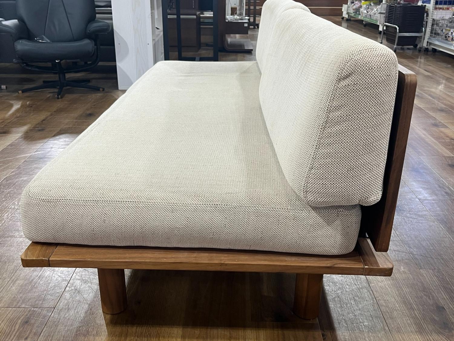 無印良品 (ムジルシリョウヒン) ソファーベッド ベージュ×ブラウン 182