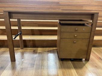 karimoku (カリモク) ワークデスク＆ワゴンセット ダークブラウン 袖机鍵付 デスク：SS4418 BUONA SCELTA