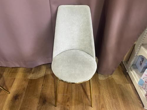 Franc franc (フランフラン) チェア ライトグレー×ゴールド 374 フェシリテ