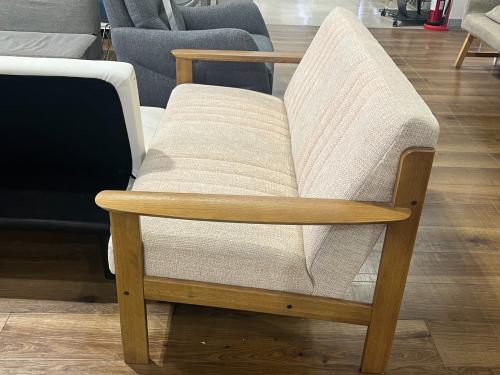 karimoku (カリモク) 2人掛けソファー グレー×ナチュラル 31 ファブリック Chitano