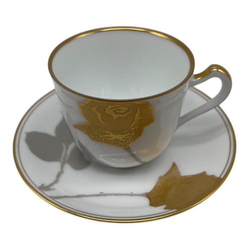 大倉陶園 (オオクラトウエン) カップ&ソーサー 金蝕バラ