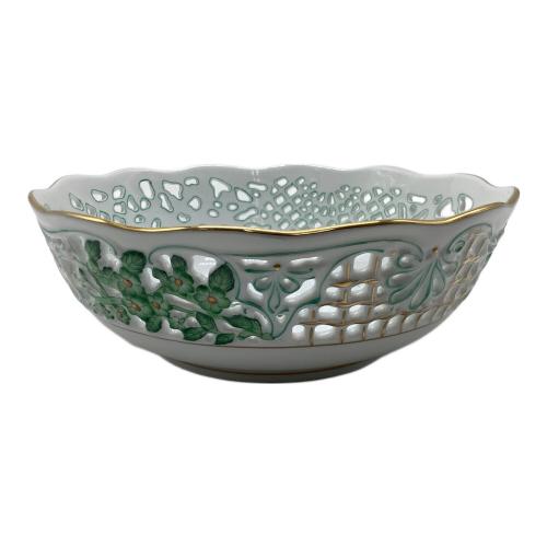 最終値下げ★希少【HEREND】インドの華 プレート 30cm グリーン ヘレンド インドの華グリーン 00158-0-00 ラウンドプレート 30cm