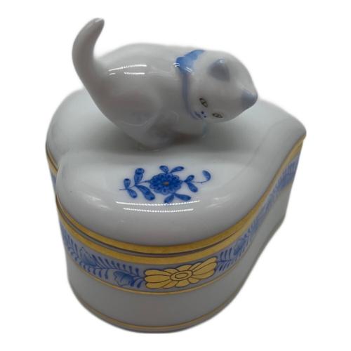 Herend (ヘレンド) 小物入れ ハートボックス ネコ