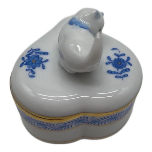 Herend (ヘレンド) 小物入れ ハートボックス ネコ