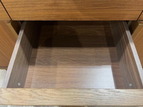 UNICO (ウニコ) キャビネット ブラウン 廃盤品 扉・引き出し付 ALBERO