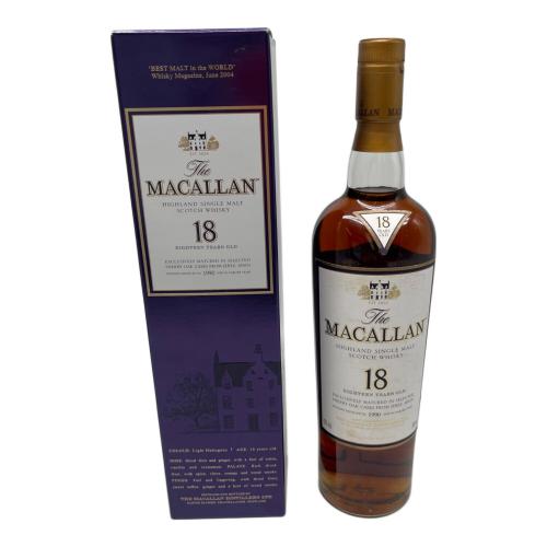 マッカラン (MACALLAN) スコッチウィスキー 700ml 18年 シェリーオークカスク 1990 未開封