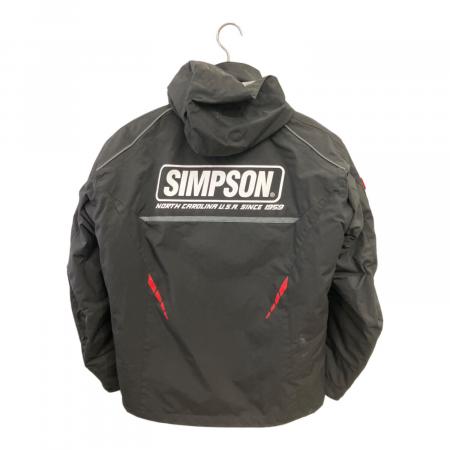 SIMPSON バイクジャケット Lサイズ SIMPSON (シンプソン) バイクジャケット SIZE L ブラック×レッド SJ