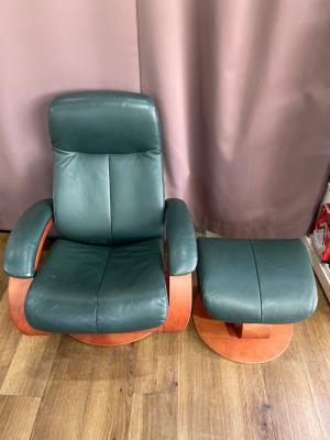 HJELLEGJERDE (イエリアーダ) リクライニングチェアー グリーン