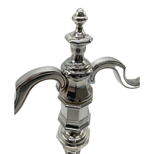 Christofle (クリストフル) 2灯キャンドルスタンド シルバーカラー