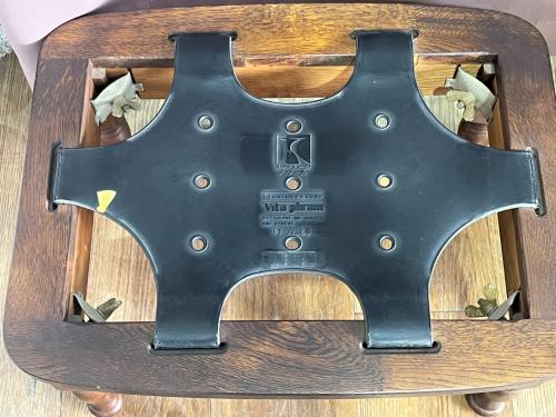 飛騨産業 (ヒダサンギョウ) スツール キツツキマーク ブラウン×ブルー