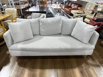 UNICO (ウニコ) 3人掛けソファー RAUFA ライトグレー ファブリック RAUFA
