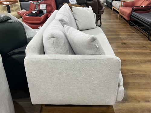 UNICO (ウニコ) 3人掛けソファー RAUFA ライトグレー ファブリック RAUFA