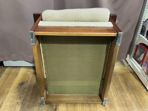 飛騨産業 (ヒダサンギョウ) 1人掛けソファー キツツキマーク ベージュ×ブラウン