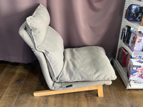 無印良品 (ムジルシリョウヒン) ハイバックリクライニングソファー オットマン付 ライトグレー