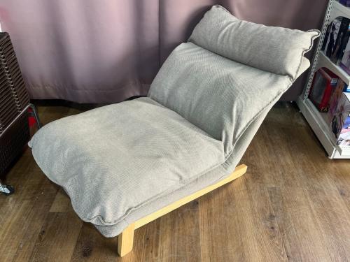 無印良品 (ムジルシリョウヒン) ハイバックリクライニングソファー オットマン付 ライトグレー