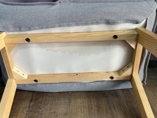 無印良品 (ムジルシリョウヒン) ハイバックリクライニングソファー オットマン付 ライトグレー