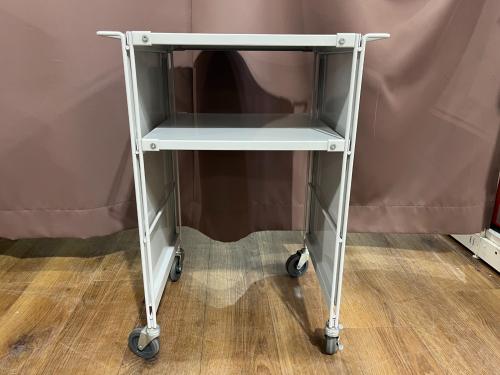 無印良品 (ムジルシリョウヒン) キッチンワゴン 下段欠品 ホワイト ステンレスユニットシェルフワゴン
