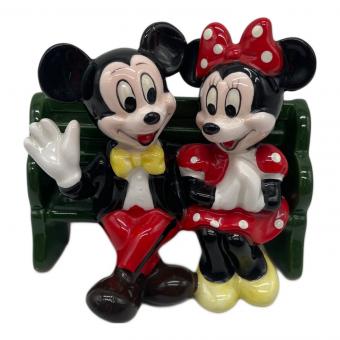 DISNEY (ディズニー) ミッキー＆ミニー ディズニーグッズ レトロホビー・経年劣化有・陶器製・裏面印字消え有 80年代Disney