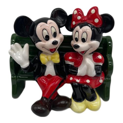 DISNEY (ディズニー) ミッキー＆ミニー ディズニーグッズ レトロホビー・経年劣化有・陶器製・裏面印字消え有 80年代Disney