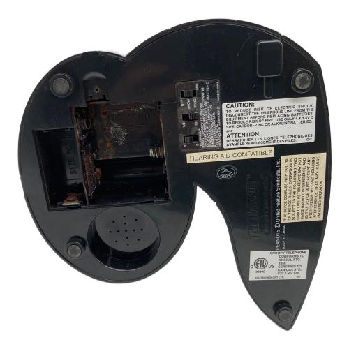 PEANUTS (ピーナッツ) スヌーピー 電話機 キャラクターグッズ 電池カバー内部サビ有 ジャンク/現状販売/インテリアとして