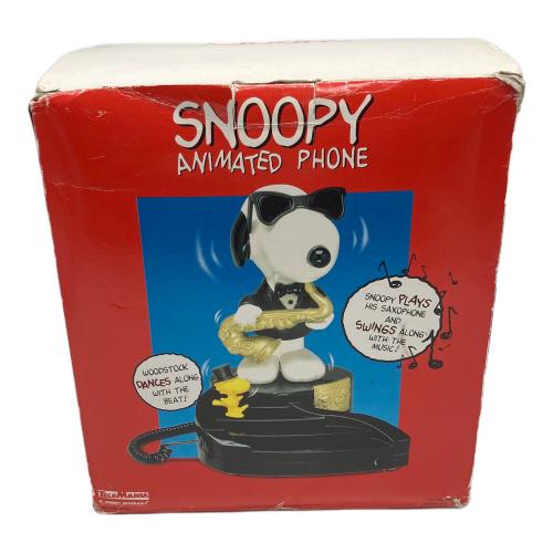 PEANUTS (ピーナッツ) スヌーピー 電話機 キャラクターグッズ 電池カバー内部サビ有 ジャンク/現状販売/インテリアとして