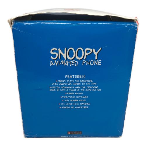 PEANUTS (ピーナッツ) スヌーピー 電話機 キャラクターグッズ 電池カバー内部サビ有 ジャンク/現状販売/インテリアとして